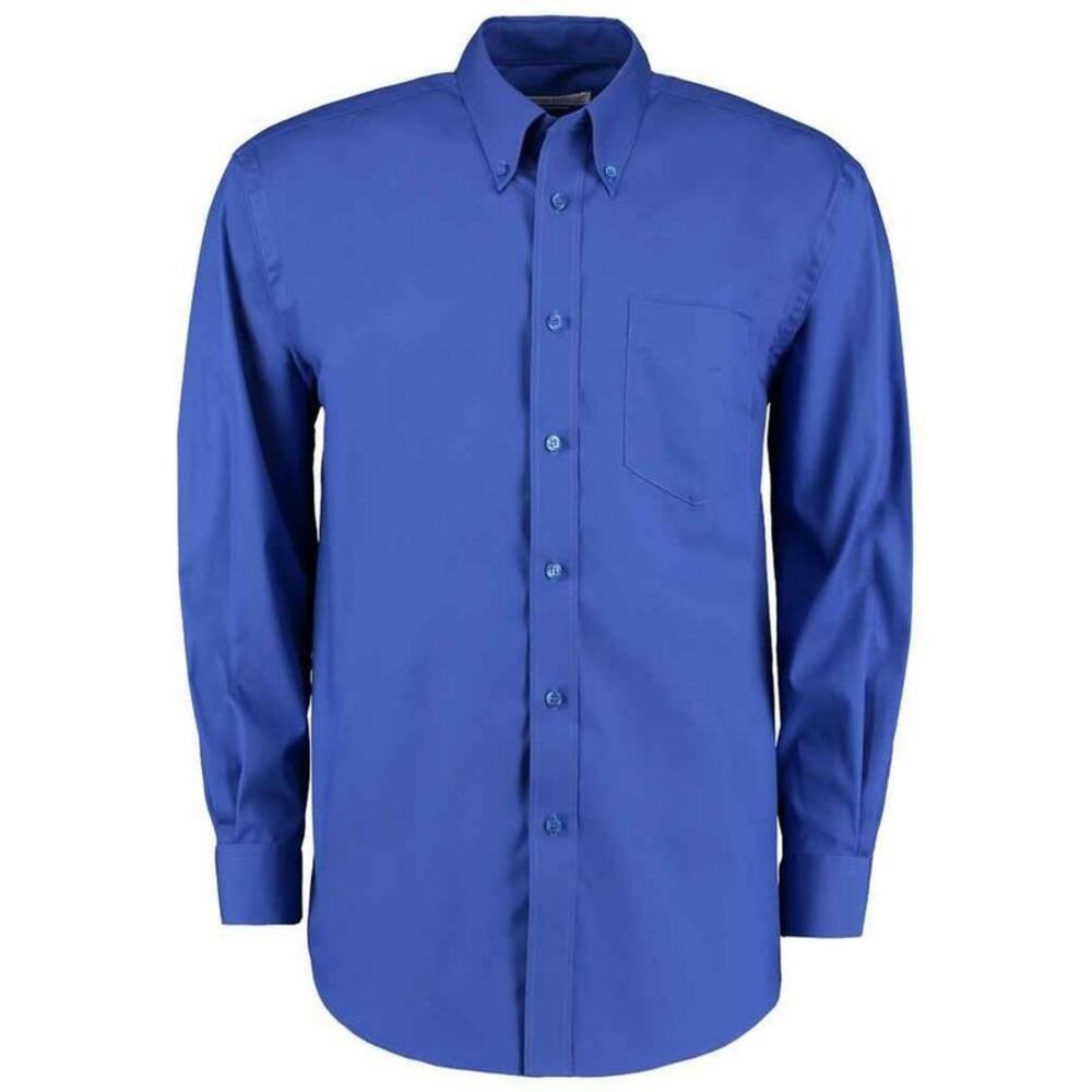 Kustom Kit Mens Oxford Classic Long-Sleeved Shirt / Royal Blue